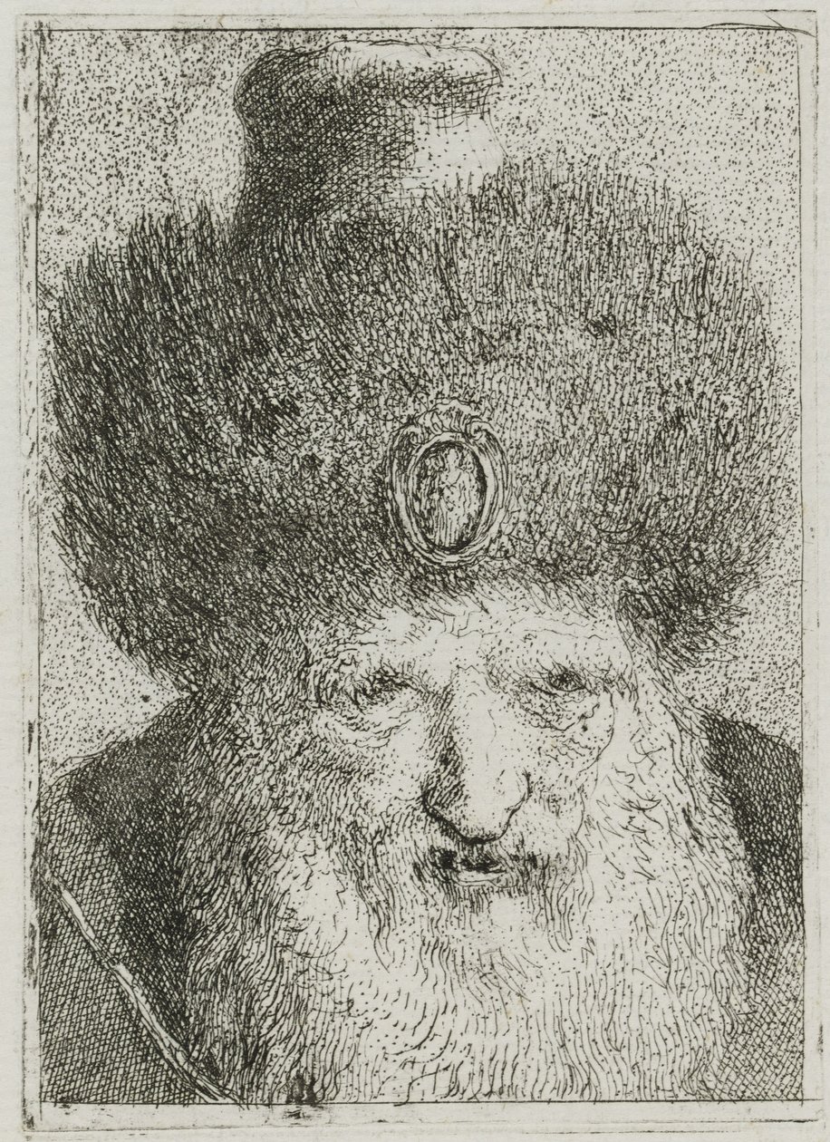 Turek v kožešinové čepici, ze sbírky Raccolta di Teste (Sbírka hlav) od Giovanni Domenico Tiepolo