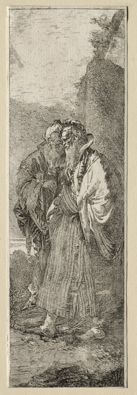 Dva staříci v krajině. od Giovanni Domenico Tiepolo