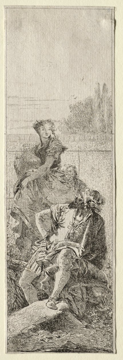 Dva rolníci od Giovanni Domenico Tiepolo