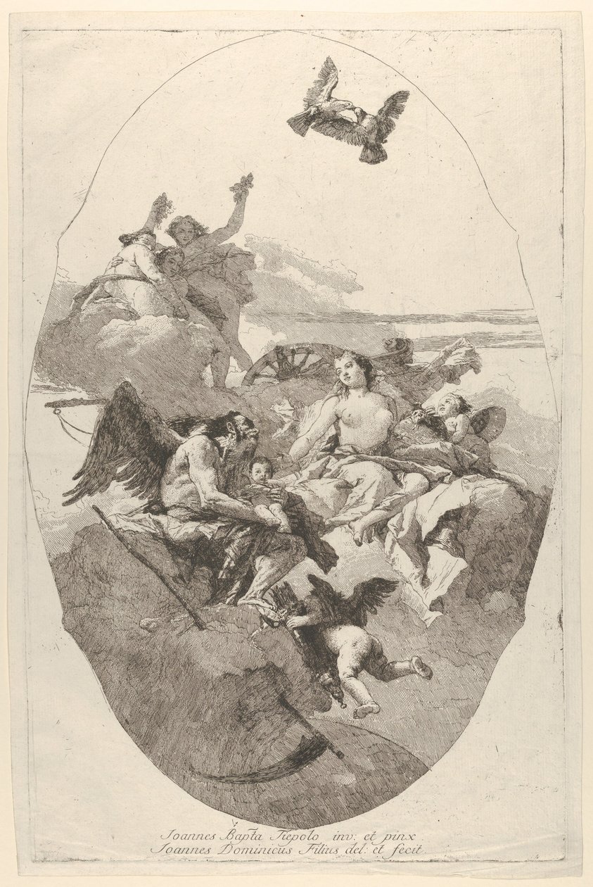 Venuše svěřující Amora Času, 1758-80. od Giovanni Domenico Tiepolo