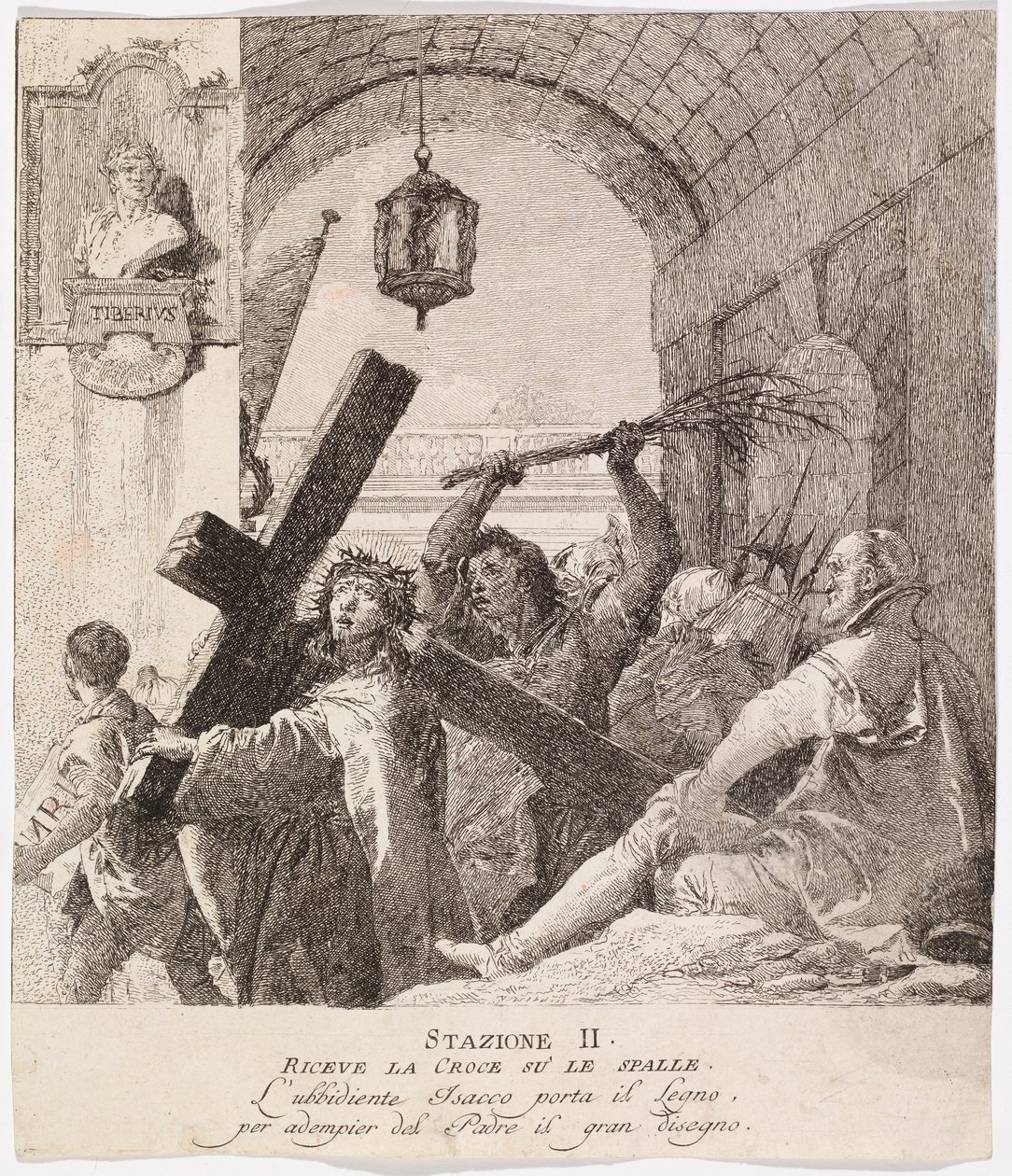 Via crucis - stanice II. Ježíš bere svůj kříž od Giovanni Domenico Tiepolo