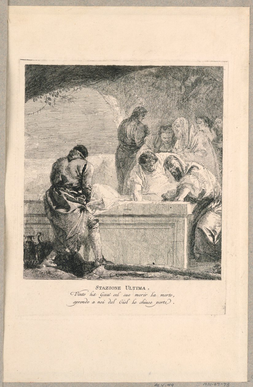 Via crucis - Stanice XIV, The Entombment od Giovanni Domenico Tiepolo