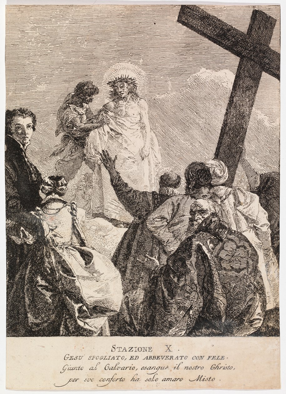 Via crucis - Stanice X. Ježíš je svlečen z oděvu od Giovanni Domenico Tiepolo