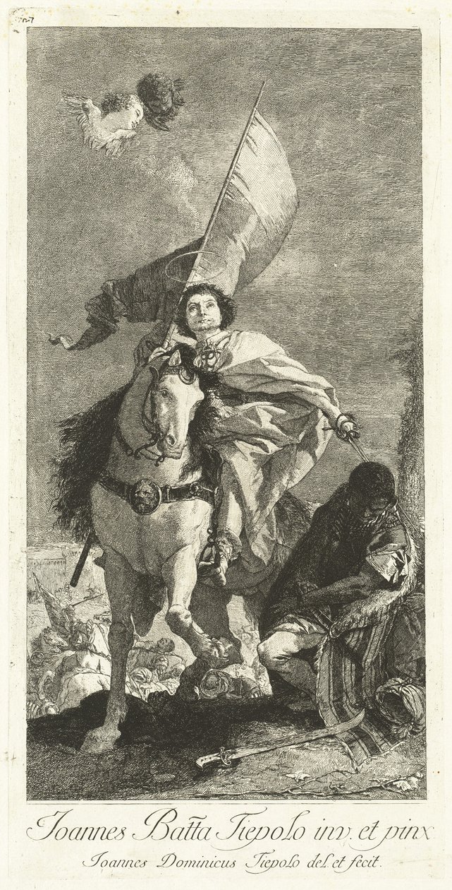 Svatý Jakub z Compostely od Giovanni Domenico Tiepolo after Giovanni Battista Tiepolo