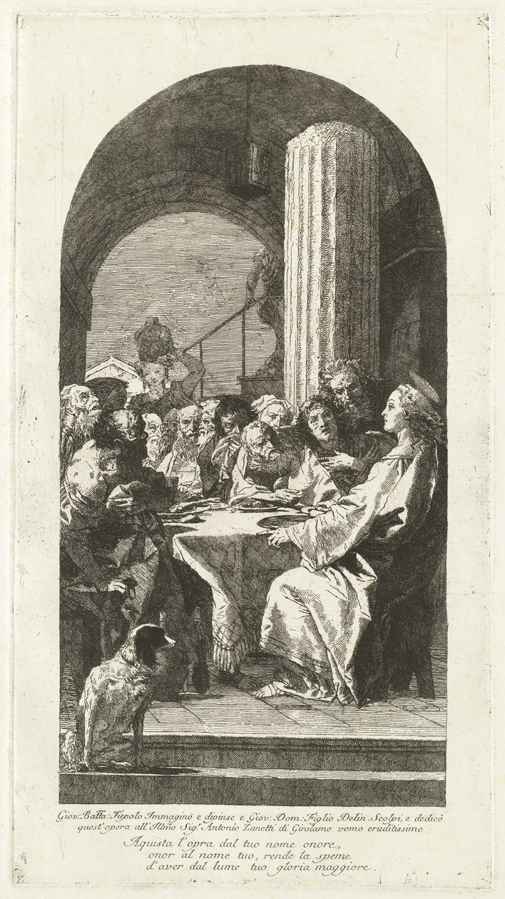 Poslední večeře od Giovanni Domenico Tiepolo after Giovanni Battista Tiepolo
