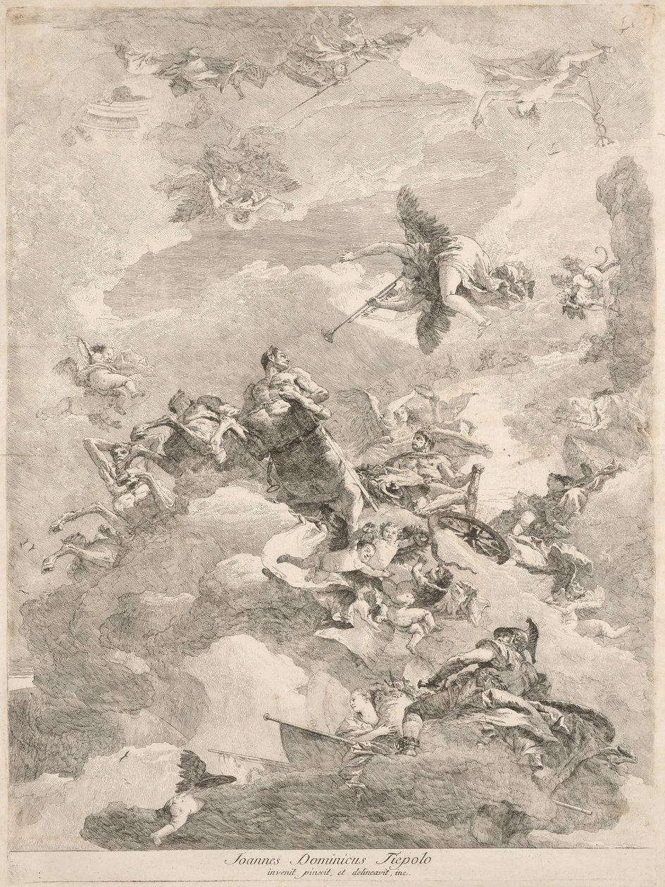 Herkulův triumf od Giovanni Domenico Tiepolo after Giovanni Battista Tiepolo
