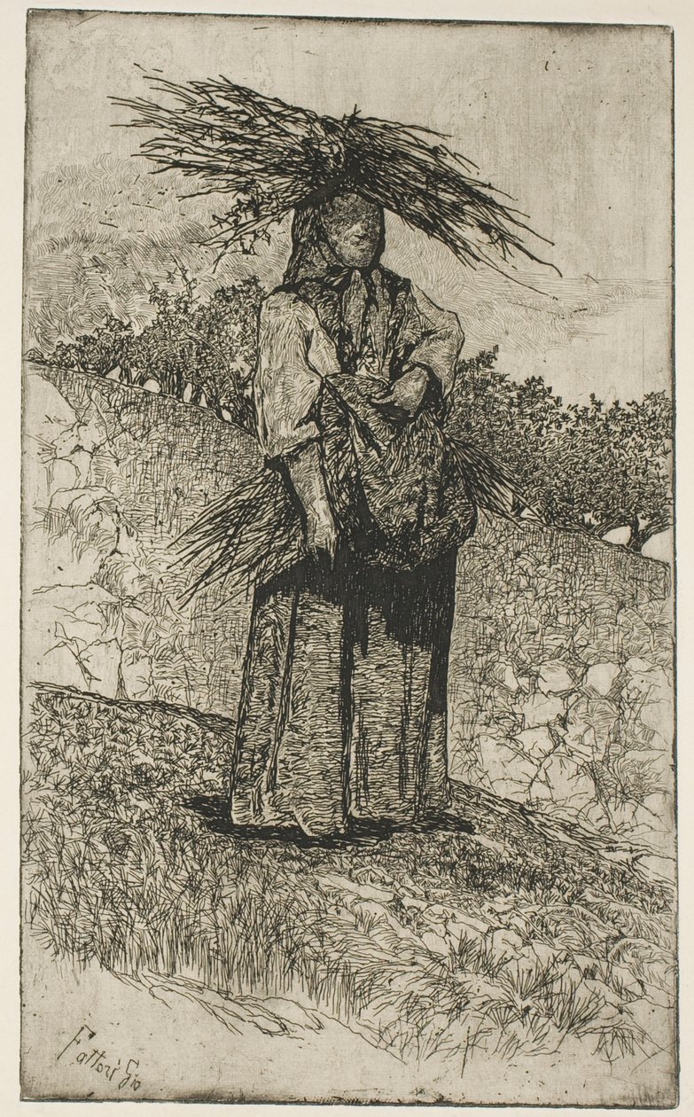 Boscaiola od Giovanni Fattori