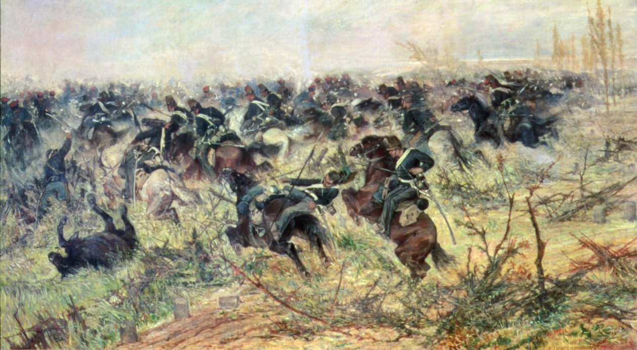 Náboj kavalérie od Giovanni Fattori