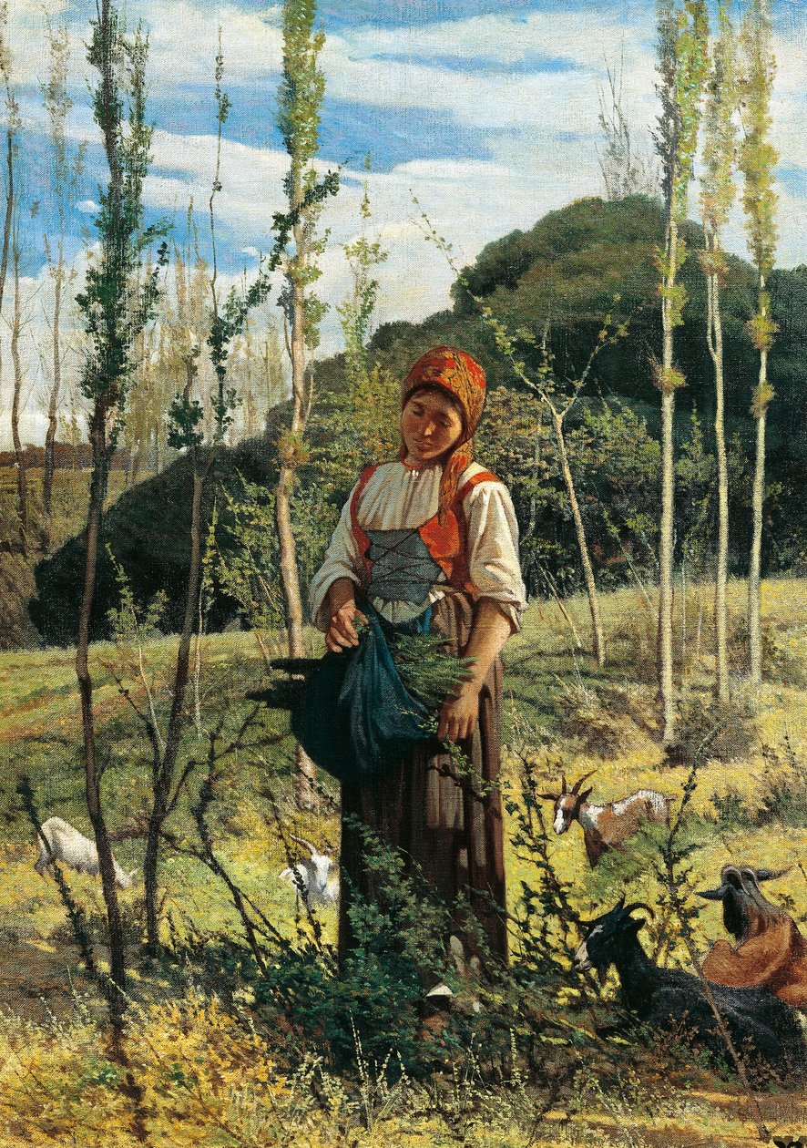 Farmář ve dřevě od Giovanni Fattori