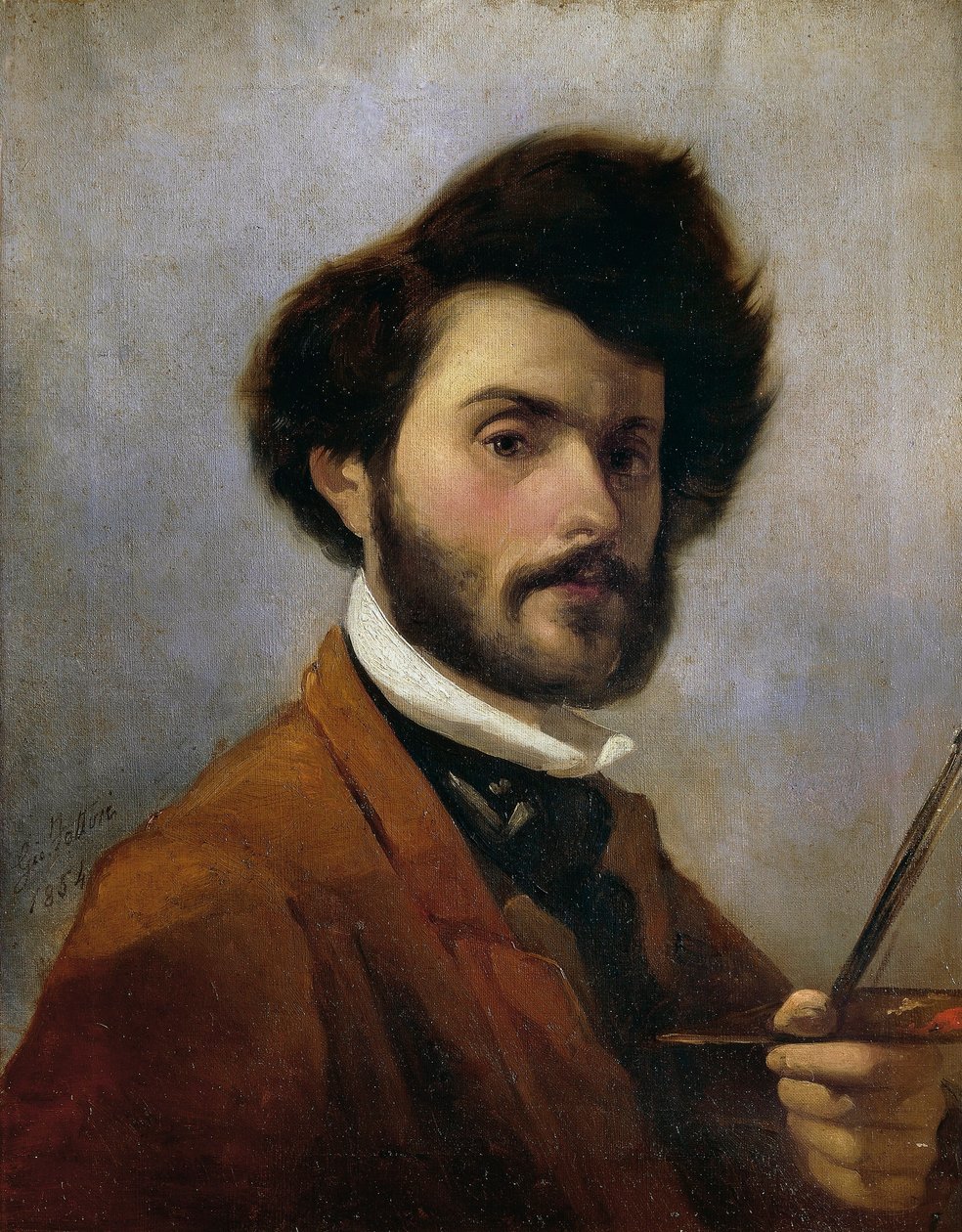Itálie, Florencie, Autoportrét ve věku 29 let od Giovanni Fattori