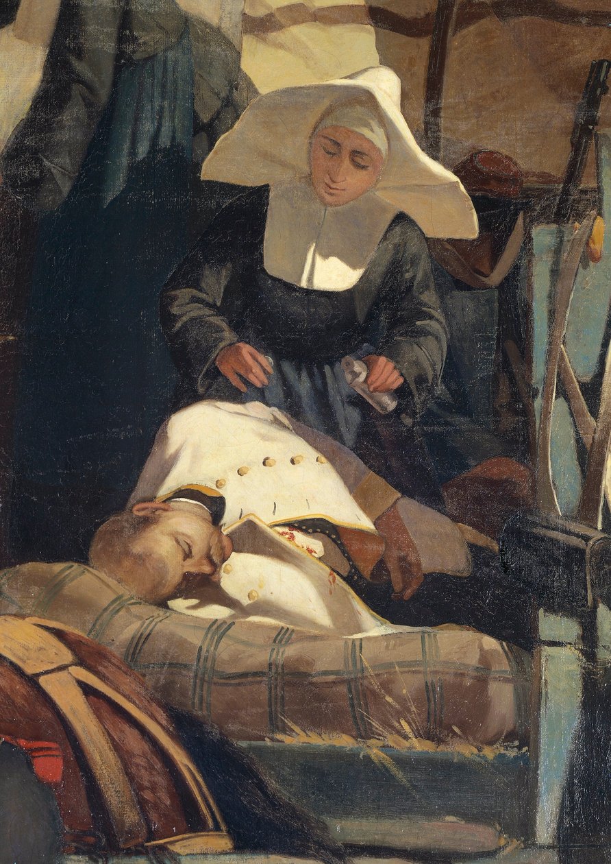 Itálie, Florencie, Italské pole po bitvě u Magenty, detail od Giovanni Fattori