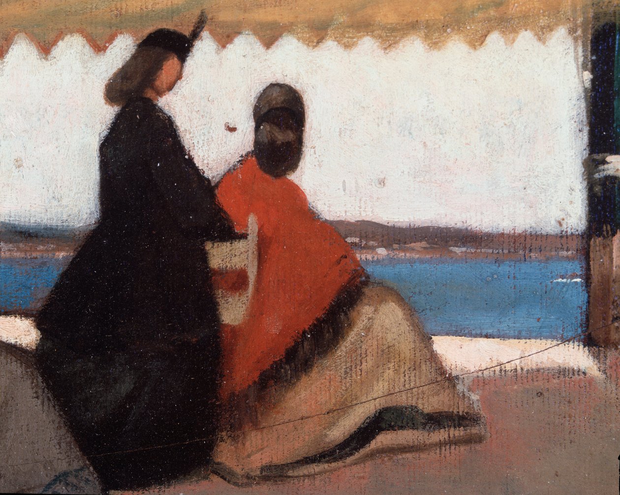 La Rotunda de Palmieri (detail) od Giovanni Fattori