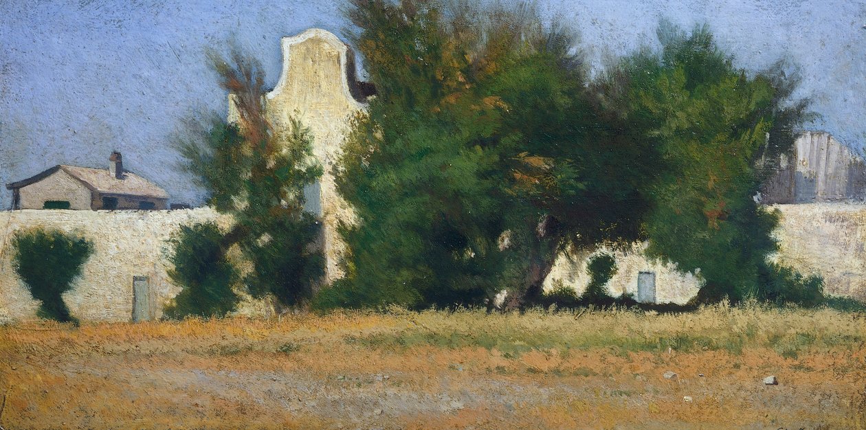 Livorno Countryside and Tamarisk, circa 1867, Giovanni Fattori (1825-1908) od Giovanni Fattori