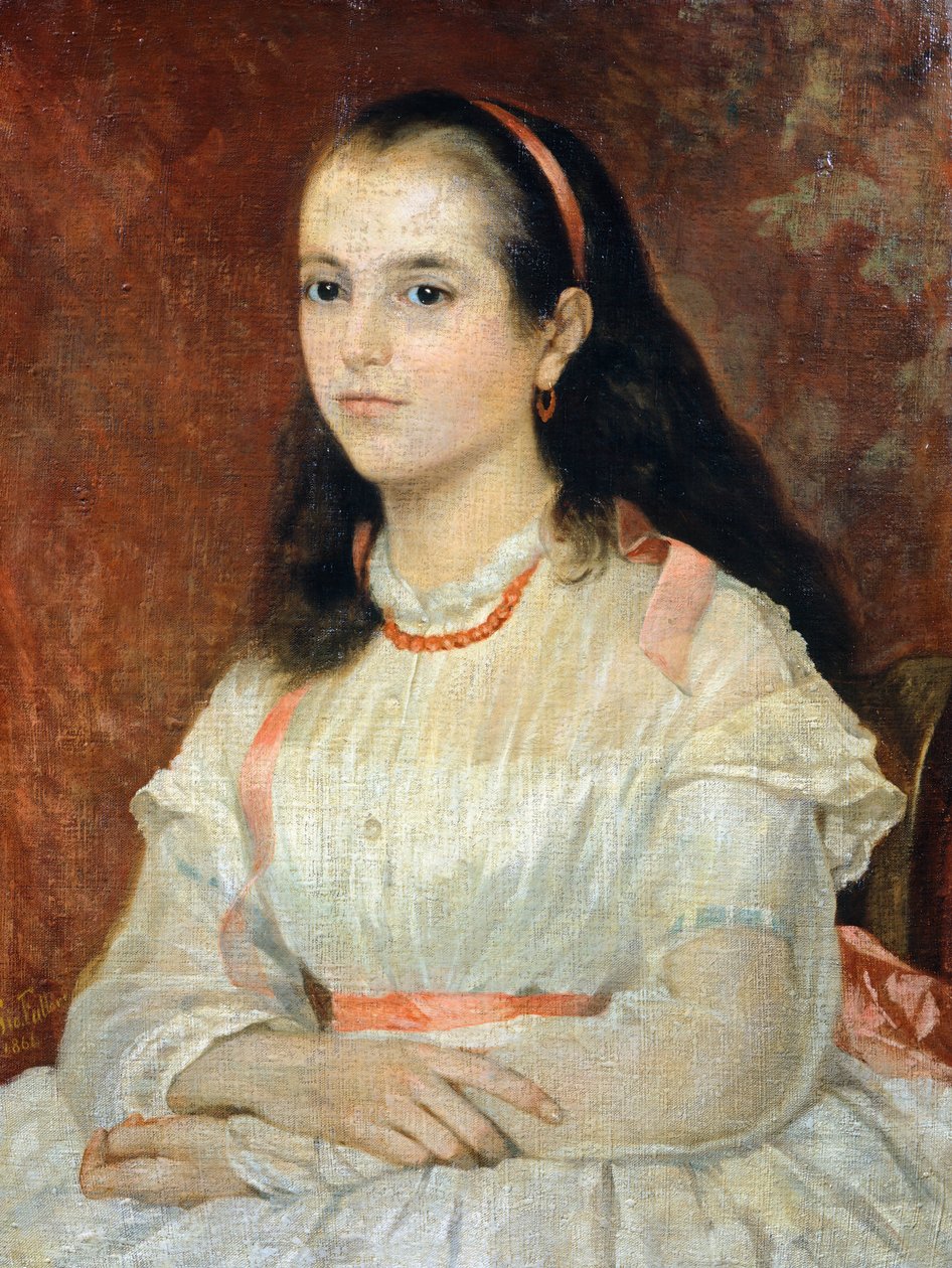 Portrét slečny Siccoli od Giovanni Fattori