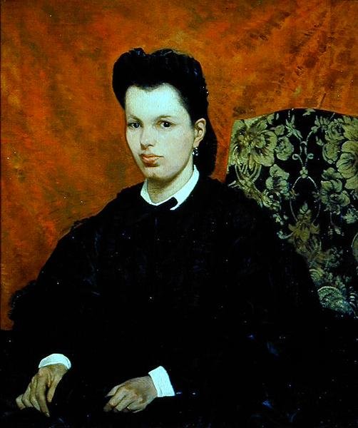 Portrét umělcovy první ženy (olej na plátně) od Giovanni Fattori