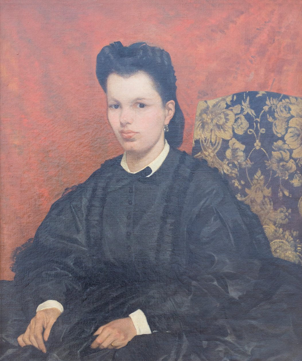 Portrét první manželky, c. 1865, Giovanni Fattori (malba) od Giovanni Fattori