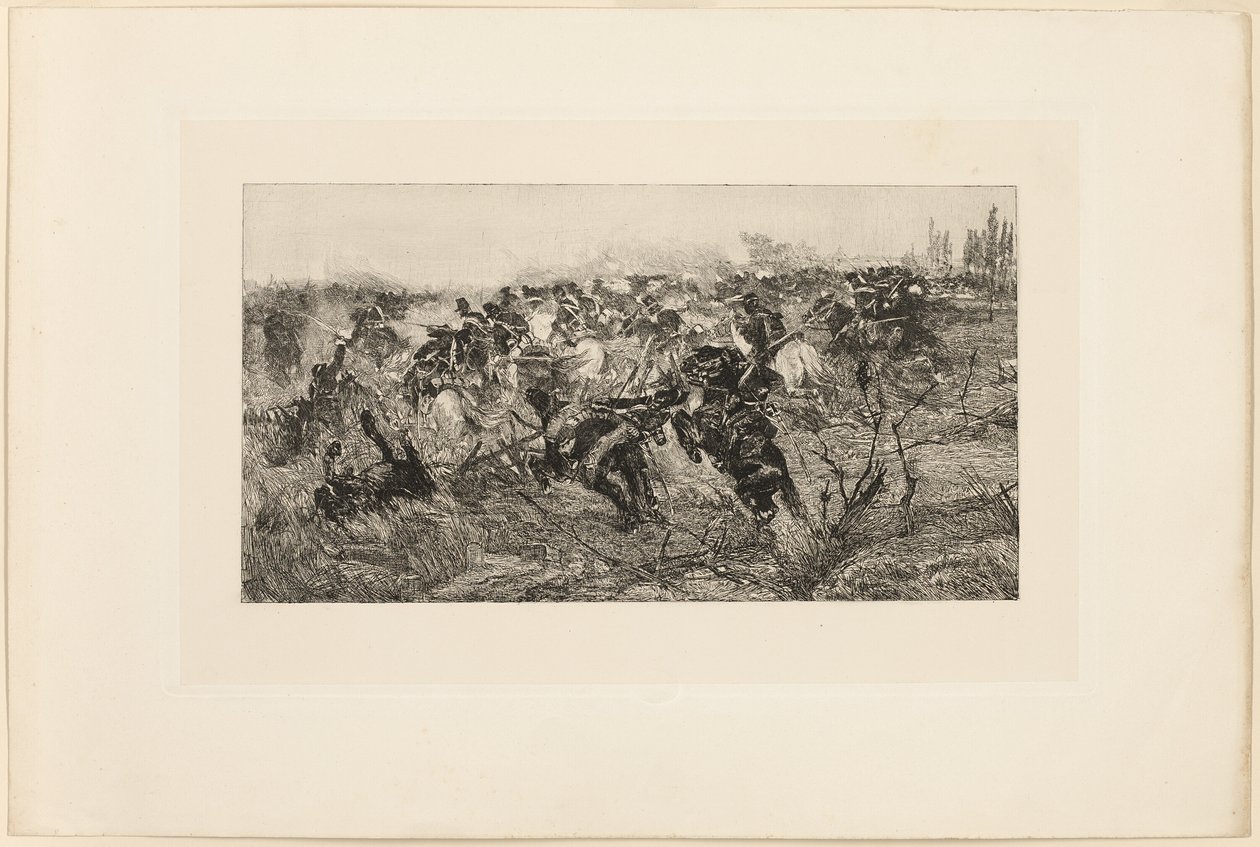 Poplatek kavalérie od Giovanni Fattori