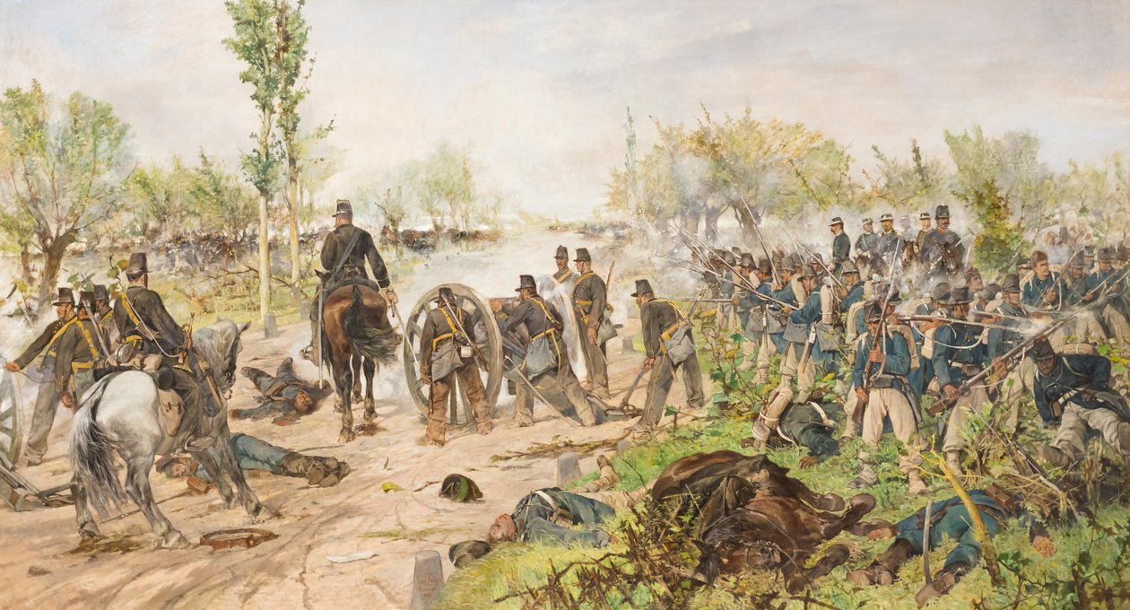 Bitva u Custozy od Giovanni Fattori