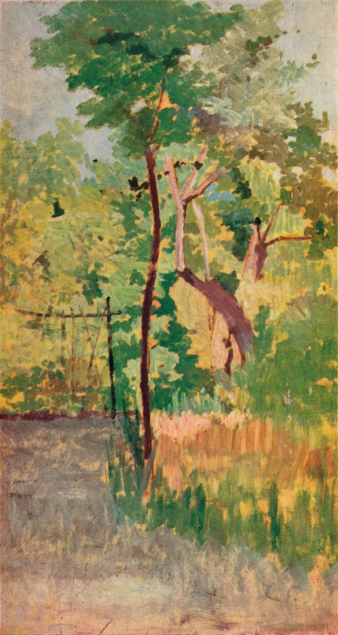 Strom a lesní cesta, c19. století od Giovanni Fattori