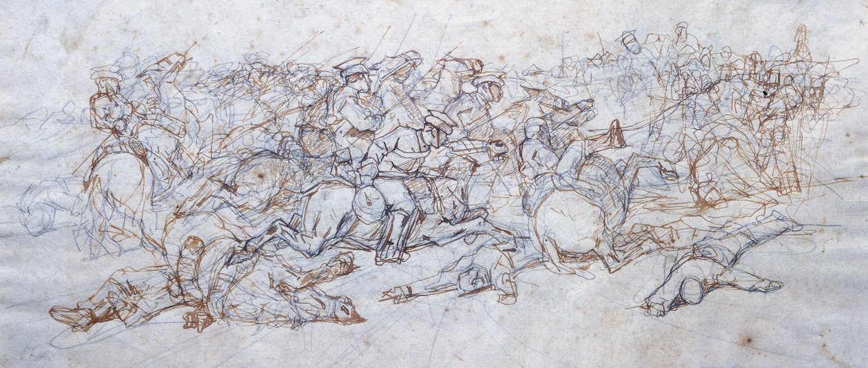 Uhlanova nálož od Giovanni Fattori