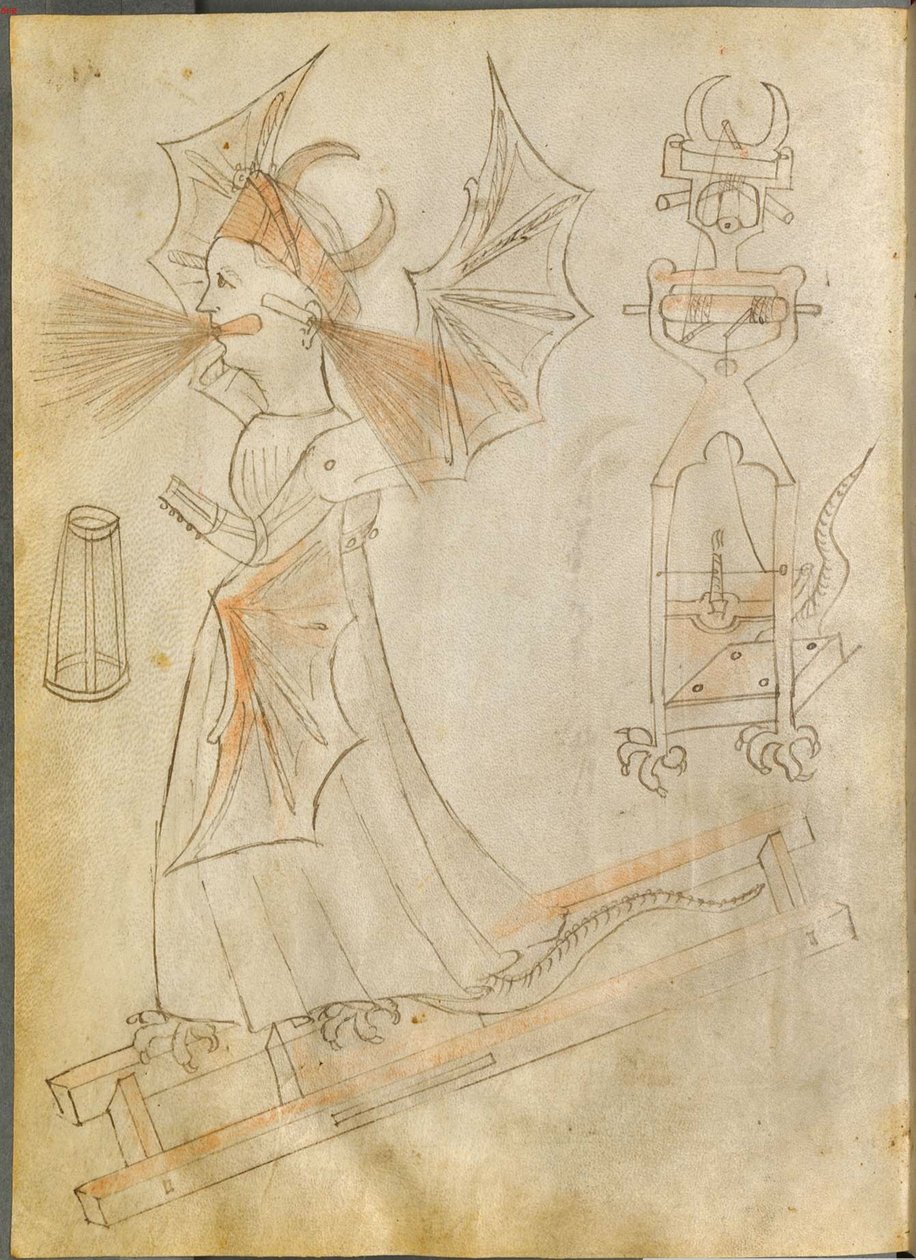 The Fire Witch From: Kniha válečných nástrojů s postavami od Giovanni Fontana