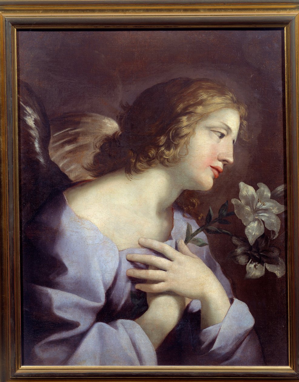 Anděl zvěstování. Obraz Giovanni Romanelli (1610 - 1662) Ec. Itálie. od Giovanni Francesco Romanelli