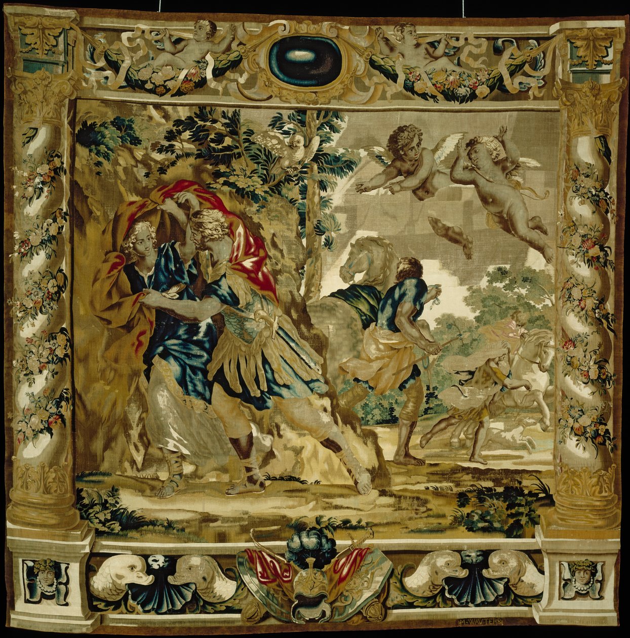 Dido a Aeneas hledají úkryt před bouří od Giovanni Francesco (1610 62) Romanelli