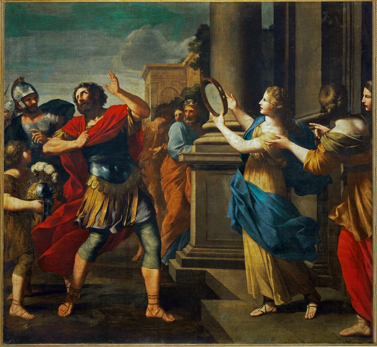 Jefta poznává svou dceru (malba na plátně) od Giovanni Francesco (1610-62) Romanelli