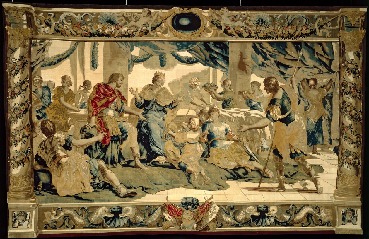 Amor v přestrojení za Aeneova syna předává dary Didoně. od Giovanni Francesco (1610 62) Romanelli
