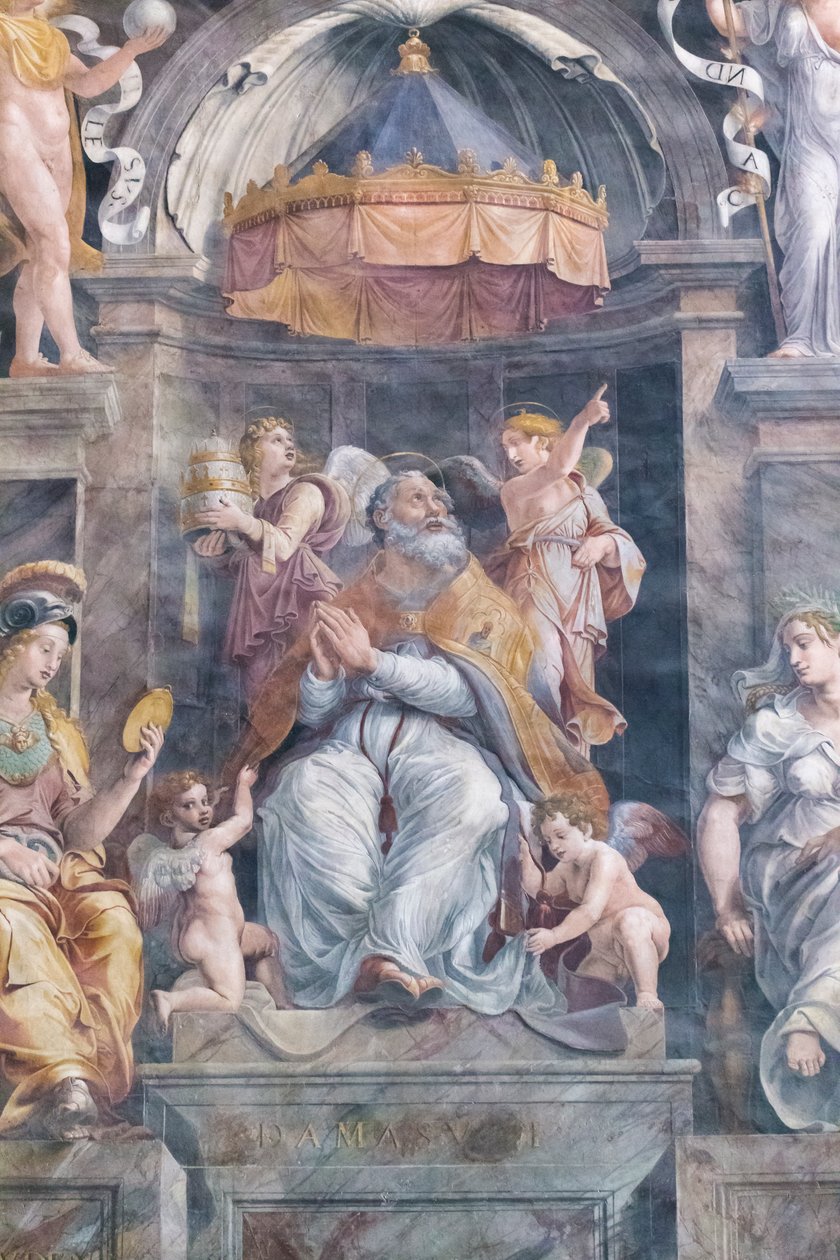 Papež Damasus I, pokoj Konstantina (freska) od Giovanni Francesco (c.1488 1528) Penni