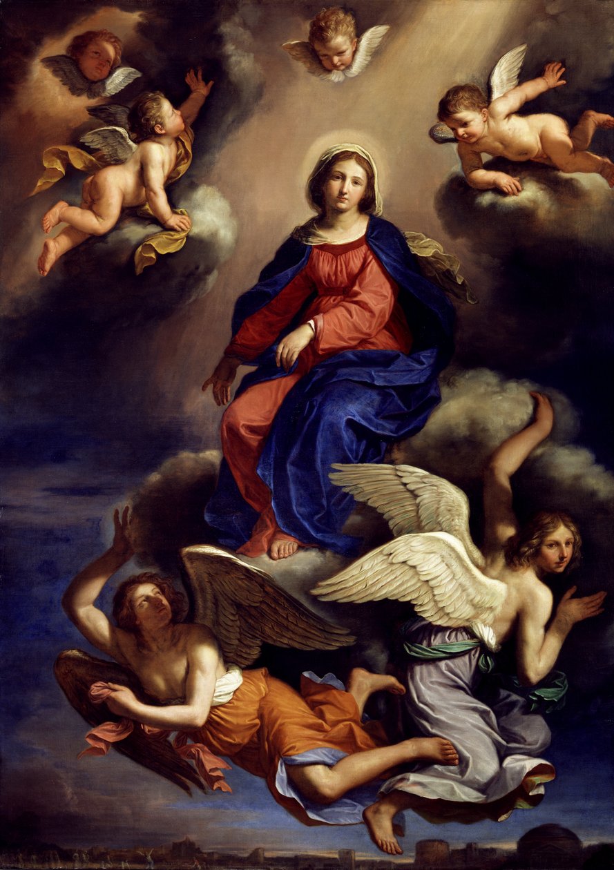 Nanebevzetí Panny Marie, 1650 od Giovanni Francesco Barbieri
