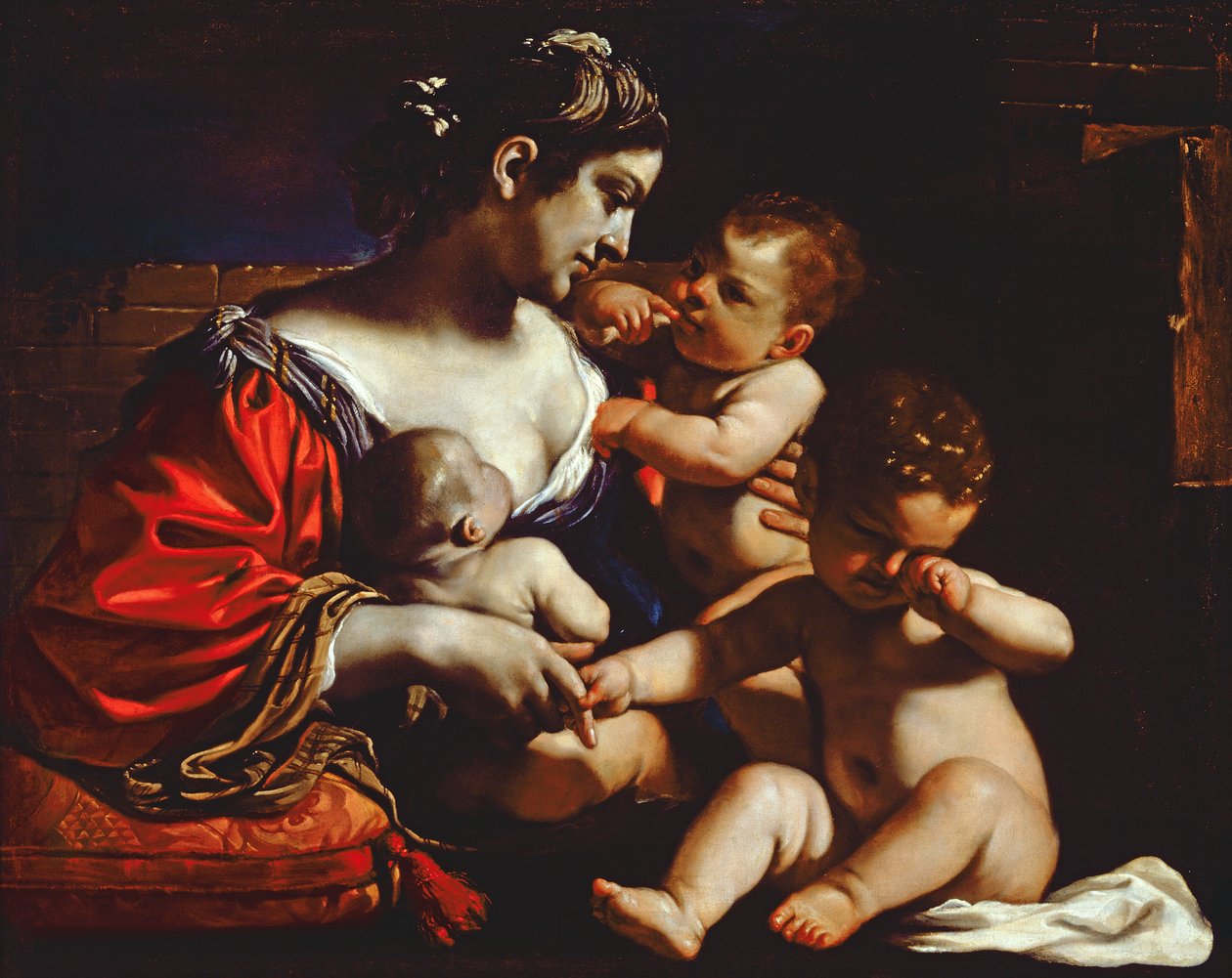 Křesťanská charita, kolem 1625-26 od Giovanni Francesco Barbieri
