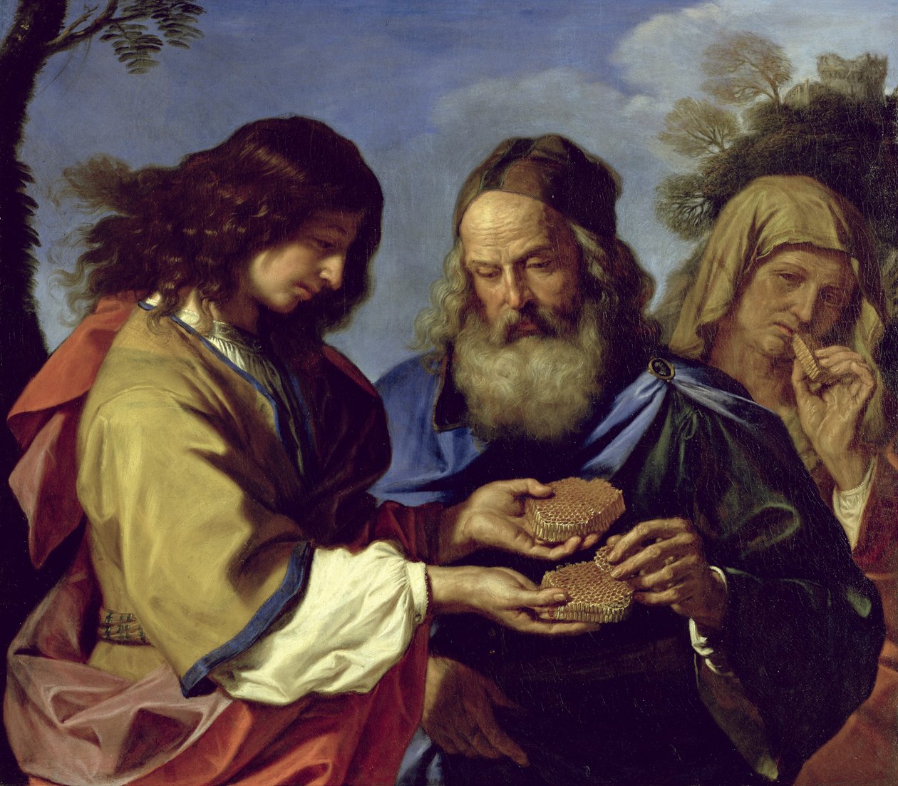 Samson nabízí svým rodičům plástev od Giovanni Francesco Barbieri
