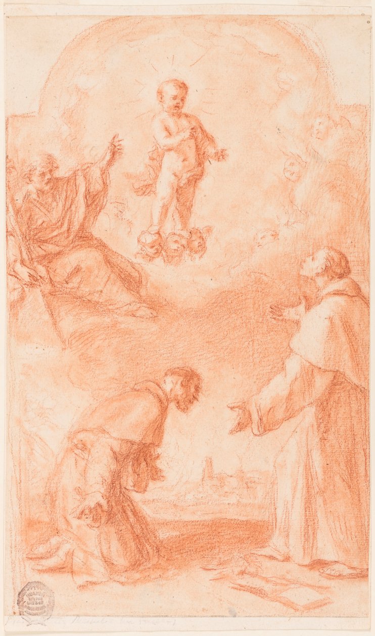 Projekt na oltářní obraz od Giovanni Francesco Barbieri
