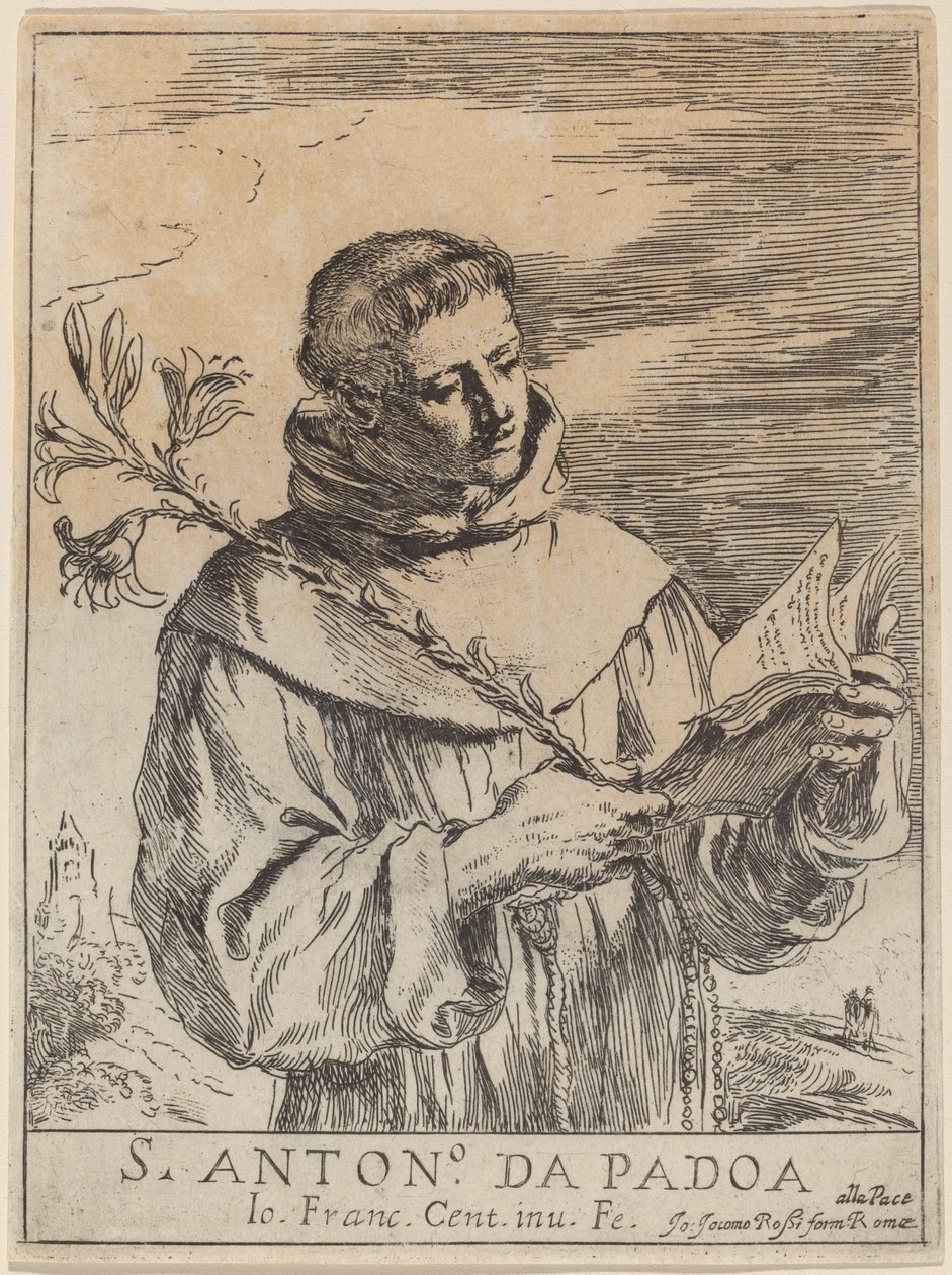 Svatý Antonín z Padovy od Giovanni Francesco Barbieri, called Guercino