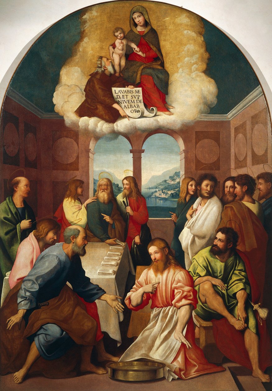 Mytí nohou od Giovanni Francesco Caroto