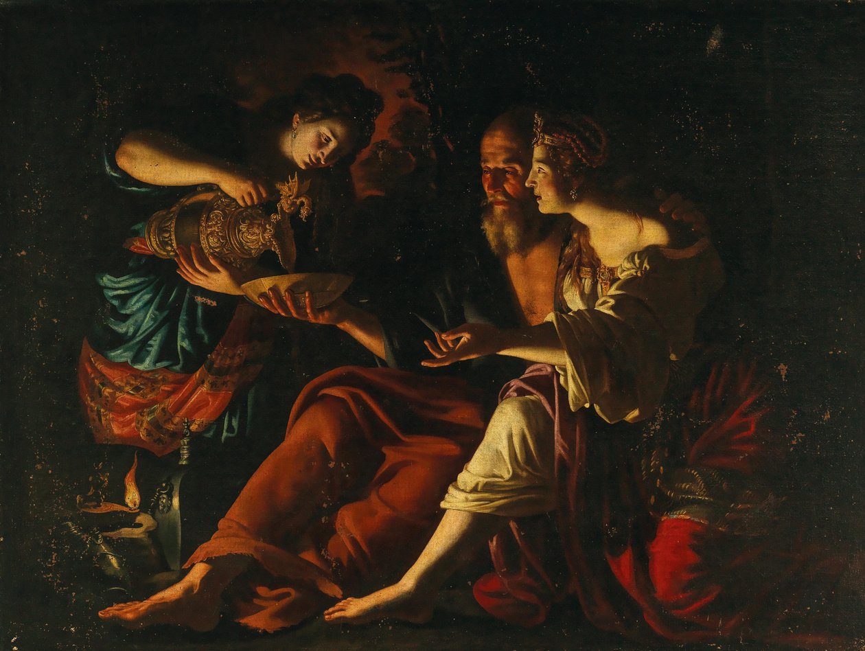 Lot a jeho dcery. od Giovanni Francesco Guerrieri