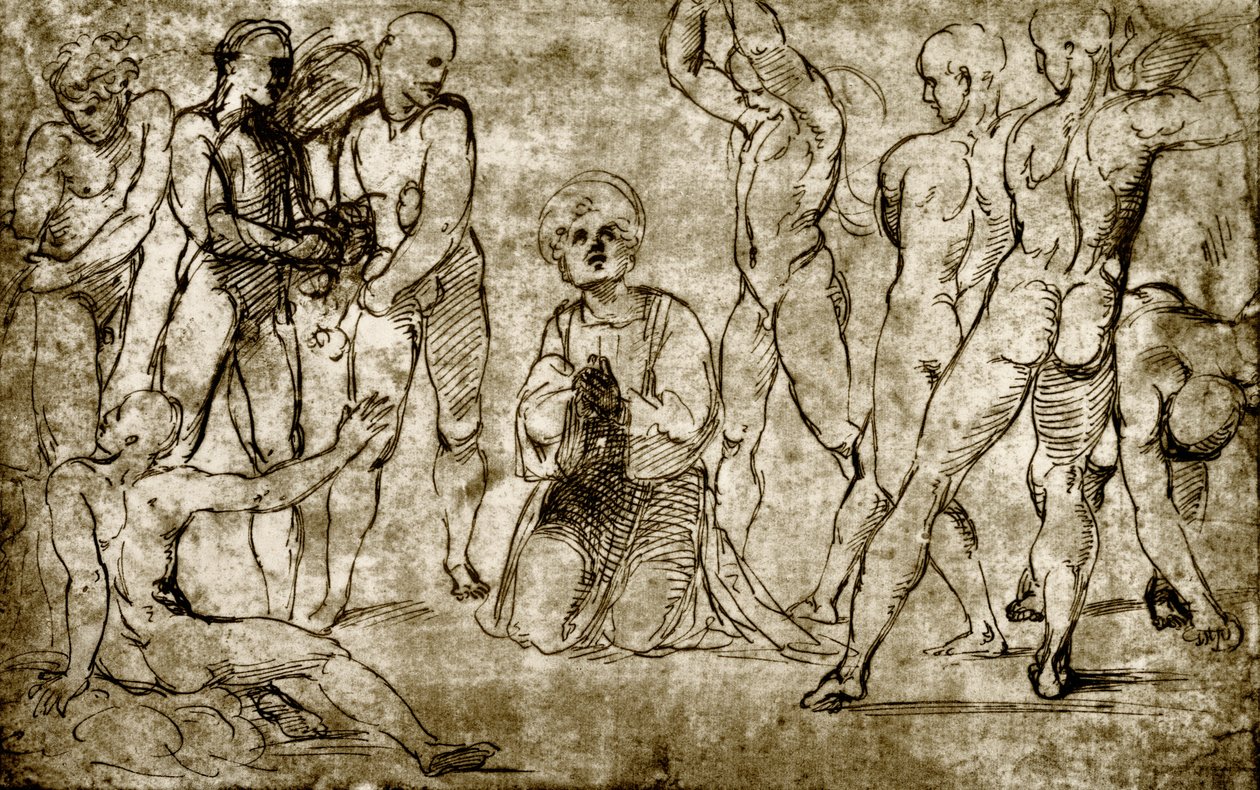 Kamenování svatého Štěpána od Giovanni Francesco Penni