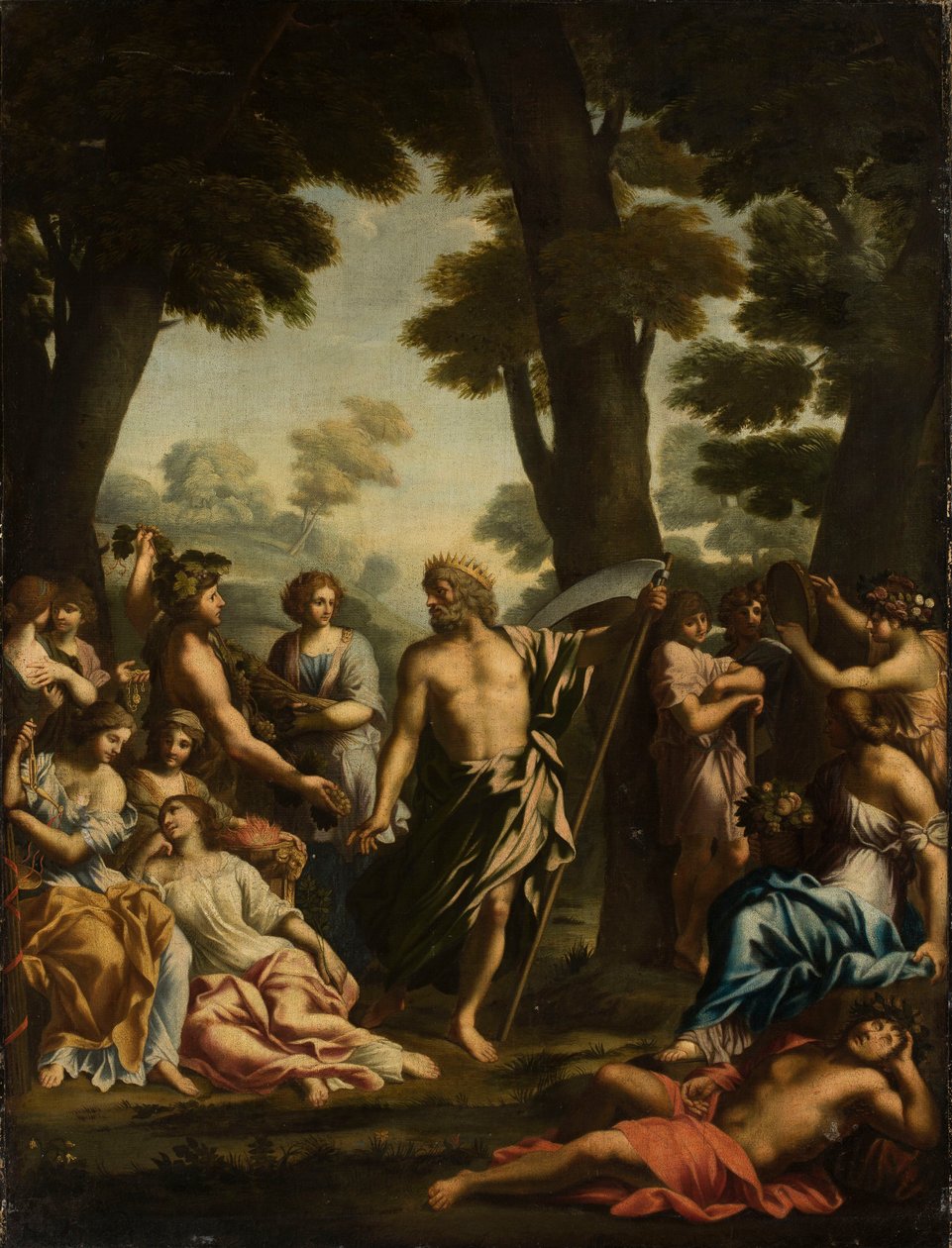 Saturn a Múzy od Giovanni Francesco Romanelli