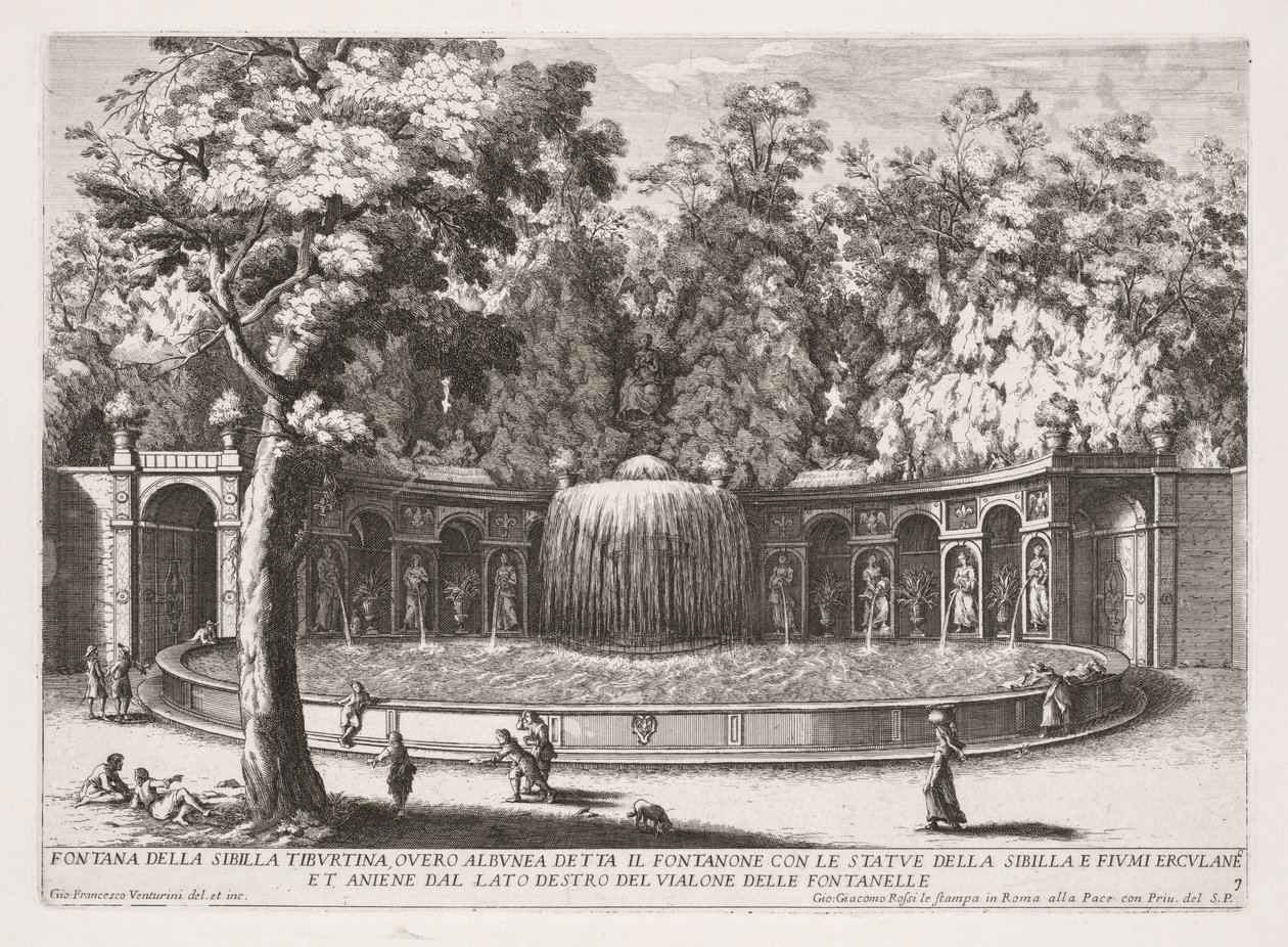 The Fountains of Rome (Le fontane di Roma), Book IV, plate 7: Fountain of the Tiburtine Sibyl (Fontana della Sibilla Tiburtina)   1306883   cs       czech Successfully Translated  Original: Stephen Fuller Austin, c. 1840. Translat: Stephen Fuller Austin, c od Giovanni Francesco Venturini