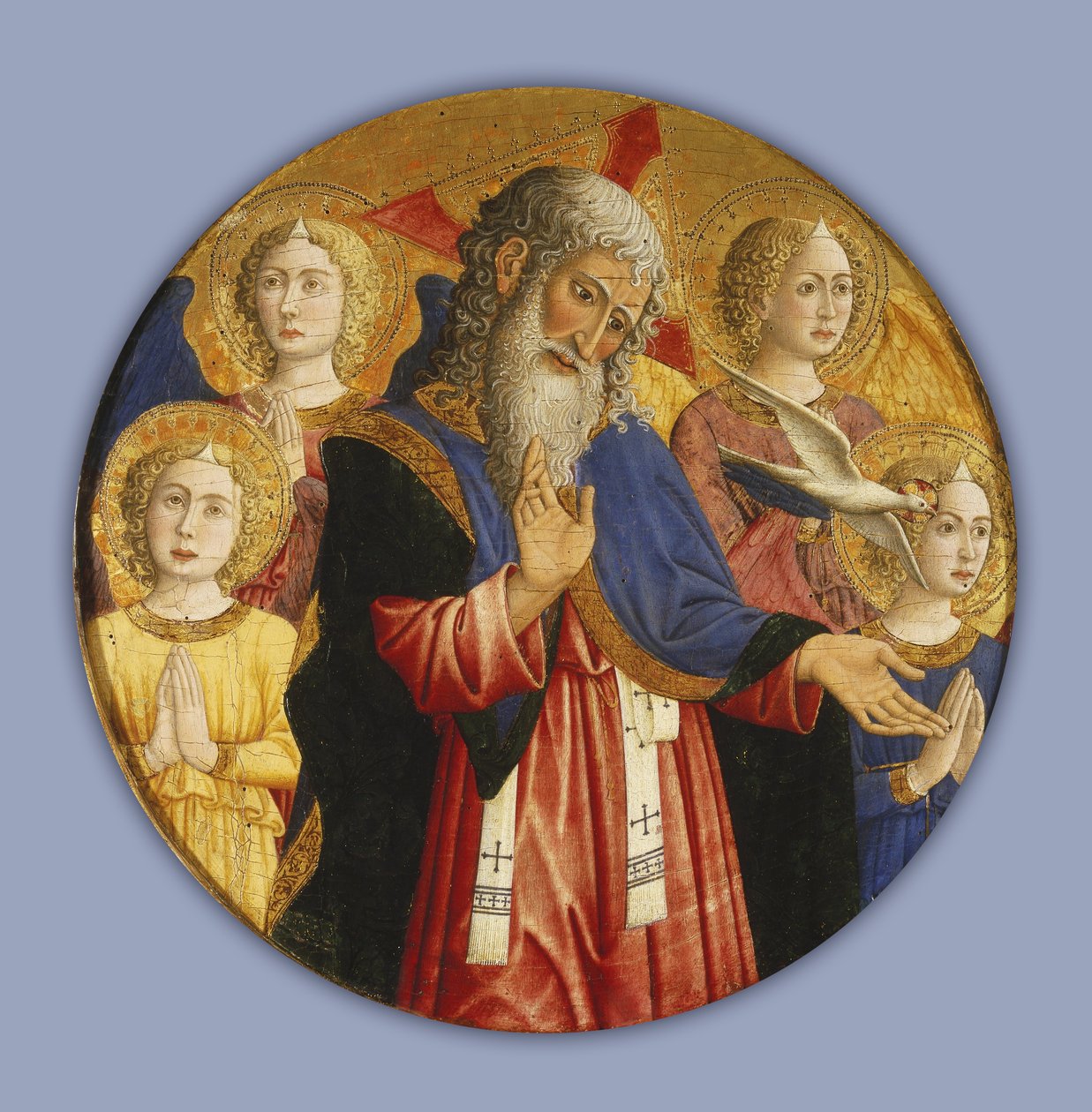 Bůh Otec se čtyřmi anděly a holubicí Ducha svatého od Giovanni Francesco da Rimini