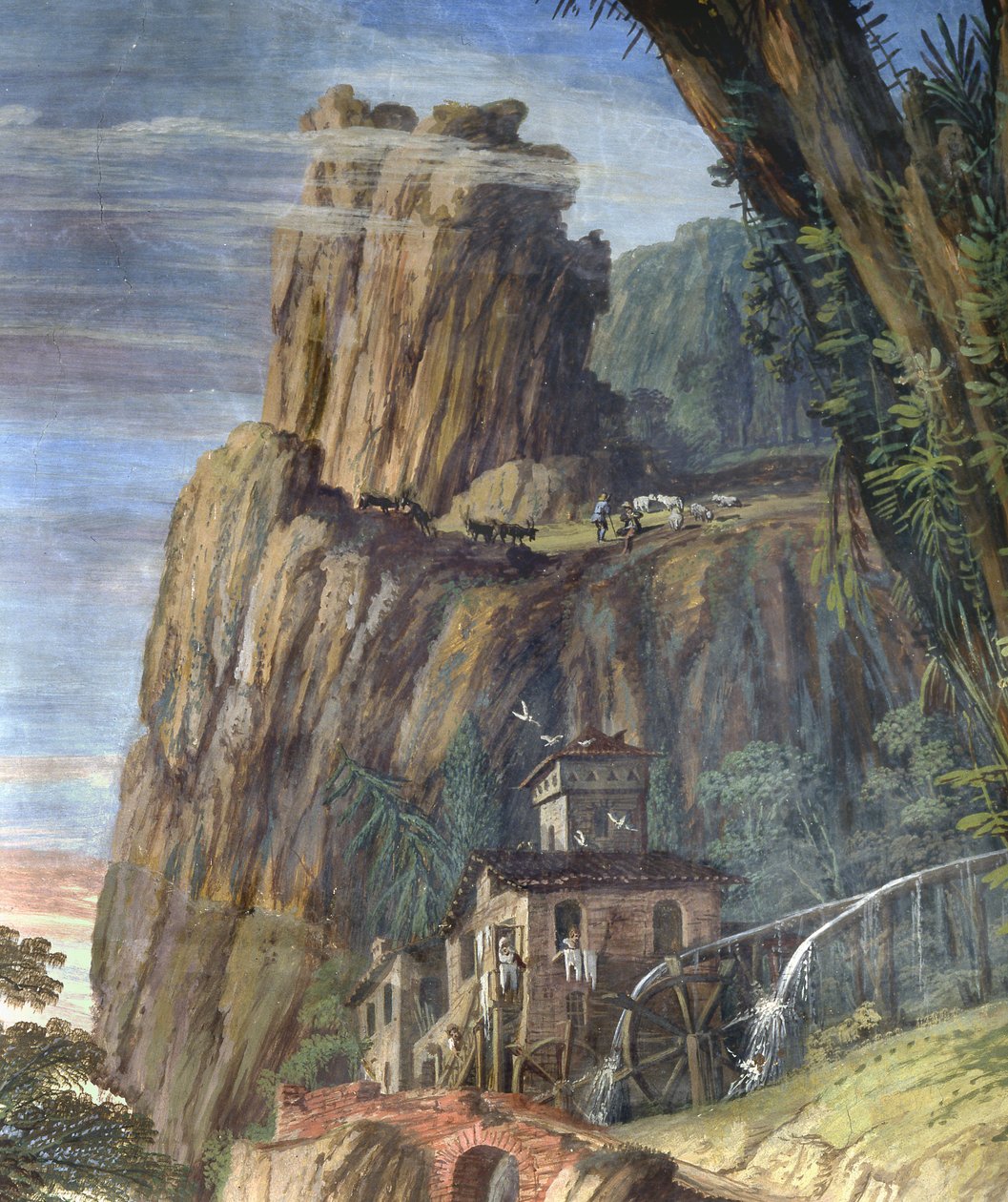Mlýn, detail od Giovanni Ghisolfi