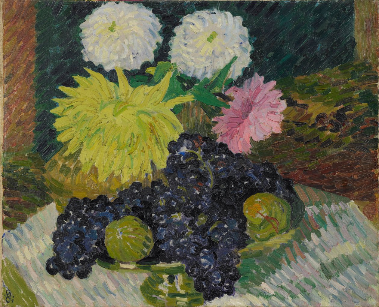 Jiřiny a hrozny, 1908. od Giovanni Giacometti