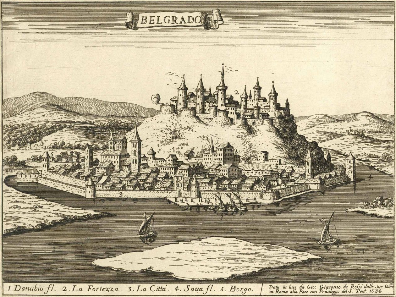 Bělehradský hrad (Giovanni Giacomo De Rossi, 1683) od Giovanni Giacomo De Rossi