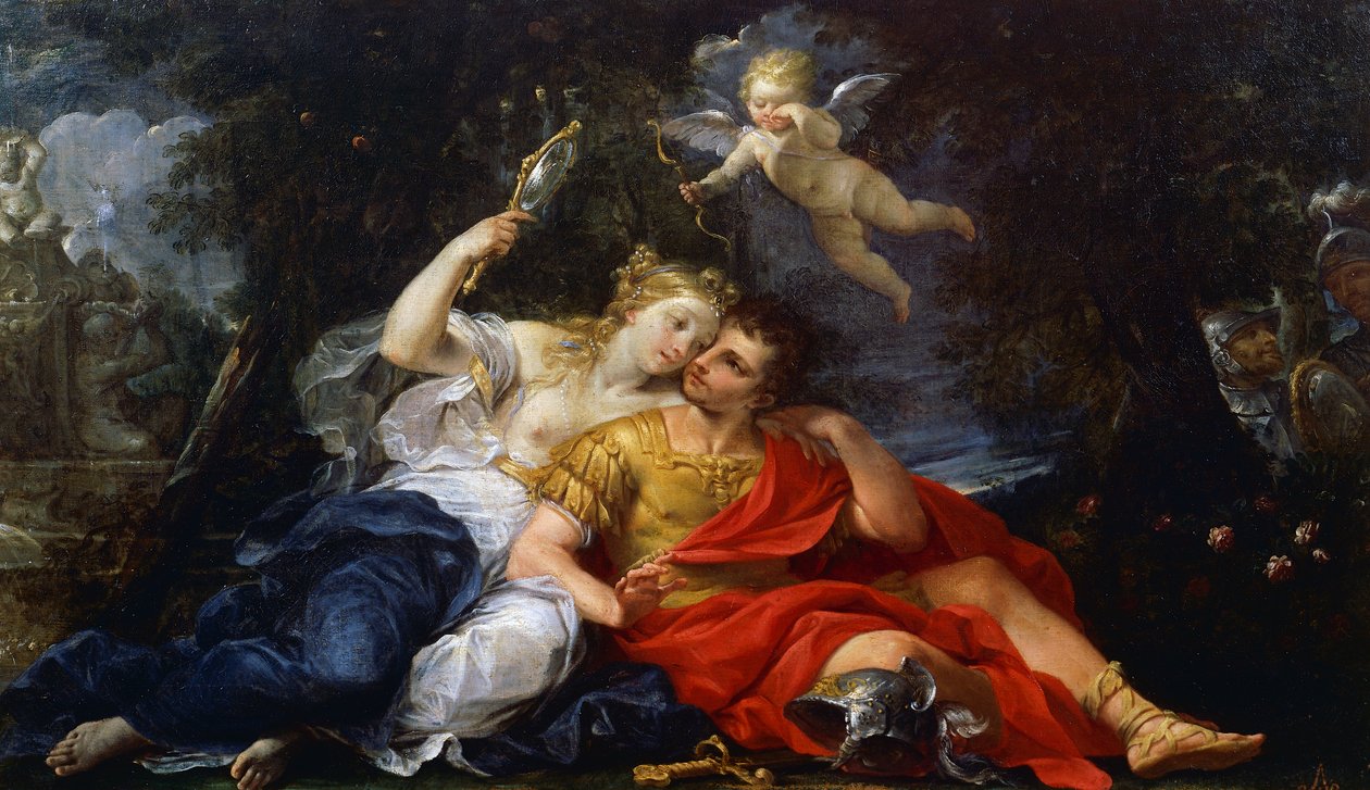 Rinald a Armida, obraz Giovan Gioseffo dal Sole od Giovanni Gioseffo da Sole