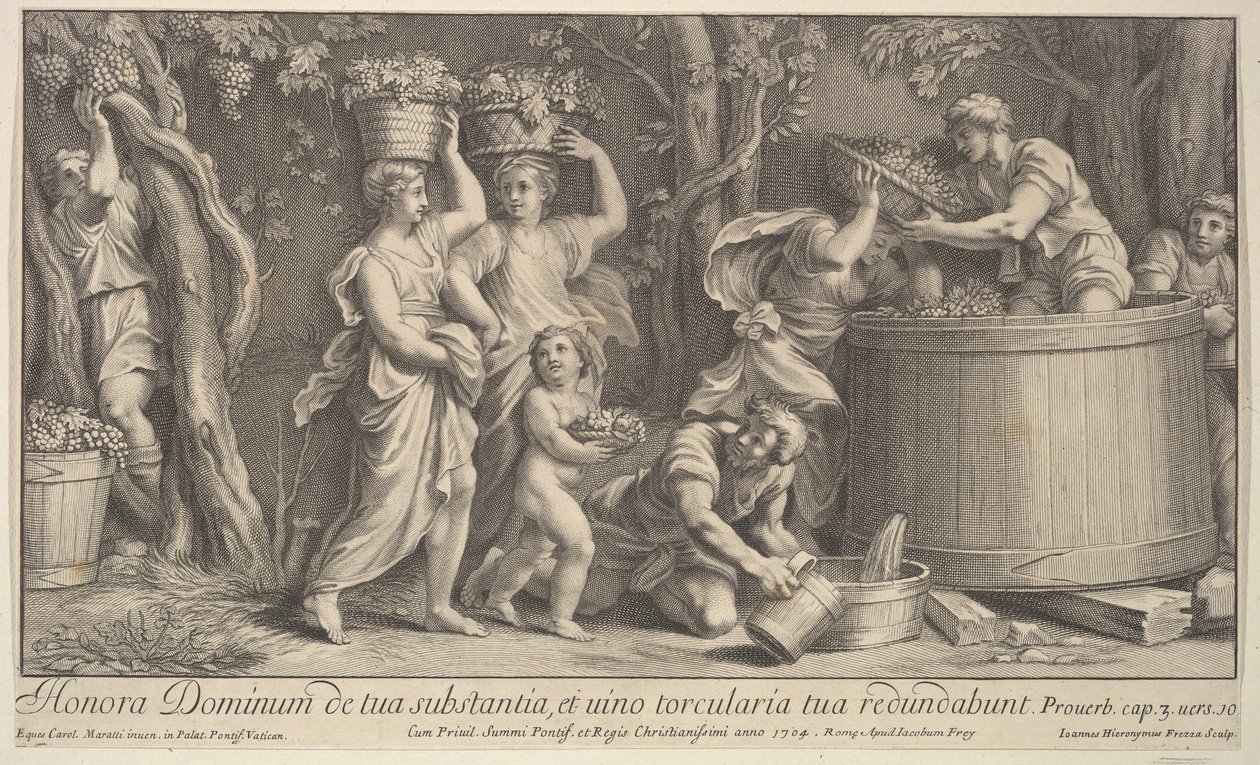 Vintage scéna, 1704. od Giovanni Girolamo Frezza