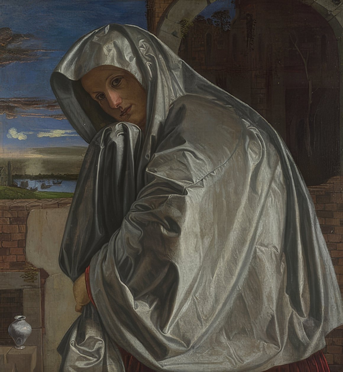 Marie Magdalena na cestě ke Kristovu hrobu. Kolem 1535-40 od Giovanni Girolamo Savoldo