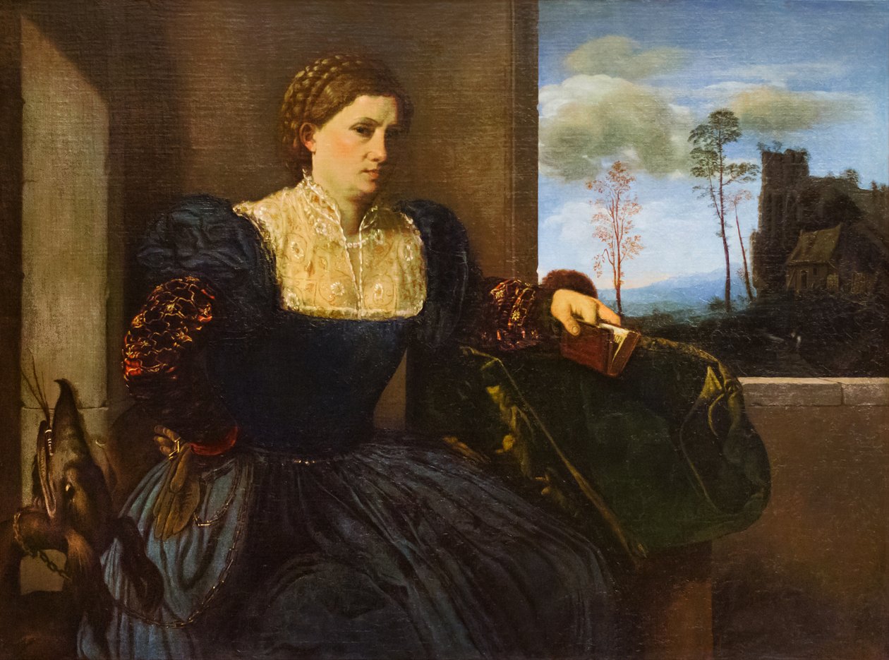 Portrét ženy, cca 1525 (olej na plátně) od Giovanni Girolamo Savoldo