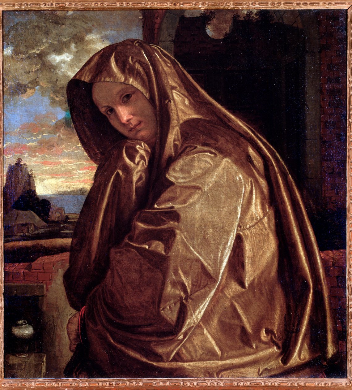 Znázornění svaté Máří Magdalény Obraz od Giovana Gerolama Savolda (asi 1480-po 1548) 1535-1540 Rozměr 84 x 77,5 cm Florencie, Palazzo Pitti, Coll Contini-Bonacossi od Giovanni Girolamo Savoldo