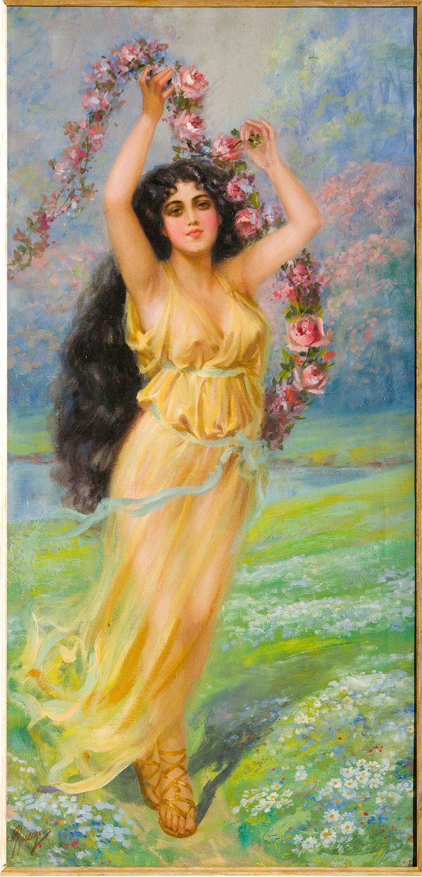 Young Nymph (olej na plátně) od Giovanni Guerzoni